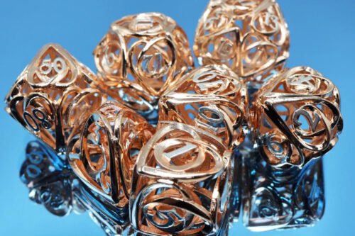 Hollow Hearts: Copper - Metal RPG Dice S