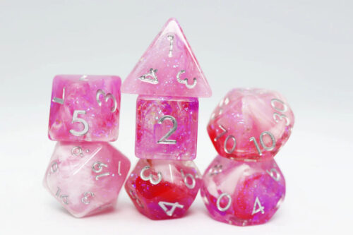 Flushed Frost RPG Dice Set (assortiment – willekeurige uitvoering)