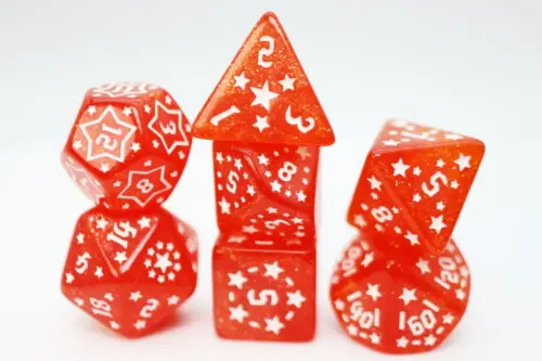 Shooting Stars: Nitrogen RPG Dice Set