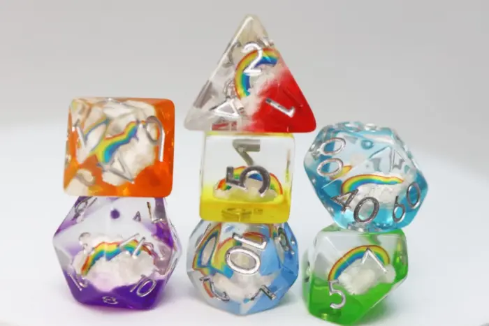 Double Rainbow RPG Dice Set (assortiment – willekeurige uitvoering)