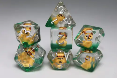 Baby Raccoon RPG Dice Set (assortiment – willekeurige uitvoering)
