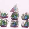 Vibrant Peacock RPG Dice Set