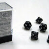 Opaque Black/white Polydice Dobbelsteen