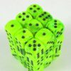 Vortex Bright Green/black D6 12mm Dobbel