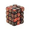Gemini Black-Red/gold D6 12mm Dobbelstee
