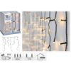 Kerst Ijspegelverlichting 180 Led Warm Wit Buiten , 5Mm Lampje Groene Draad 600X52Cm Ip44