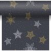 Duni 3 In 1 snowstars black 40 x 480 cm