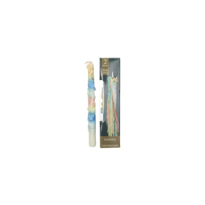 Kaars Multicolor - Set Van 2 - 26 CM