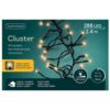 LED cluster lights zwart/klassiek warm 2,6 meter
