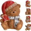 Beer Met Kerstmuts Zittend