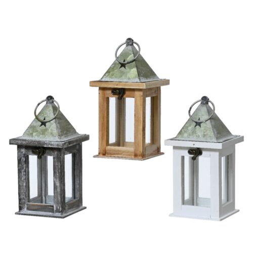 Lantaarn vurenhout 3kl.ass fsc 100% (assortiment – willekeurige uitvoering)