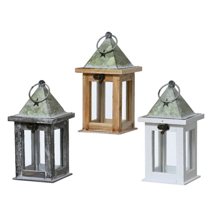 Lantaarn vurenhout 3kl.ass fsc 100% (assortiment – willekeurige uitvoering)