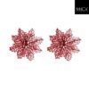 Clip poinsettia rood 2 stuks - h3xd13,5cm