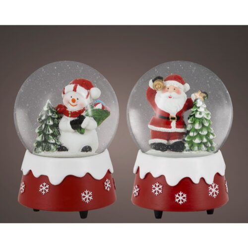 Muziekdoos polyresin 2 assorti Ø 10 x 14,5 cm