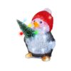 LED pinguïn acryl penguins steady BO buiten  2assL.17cm x W.17.5cm x H.26cm