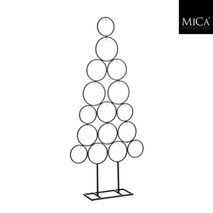 Decoratie kerstboom zwart - l53xb15xh117,5cm