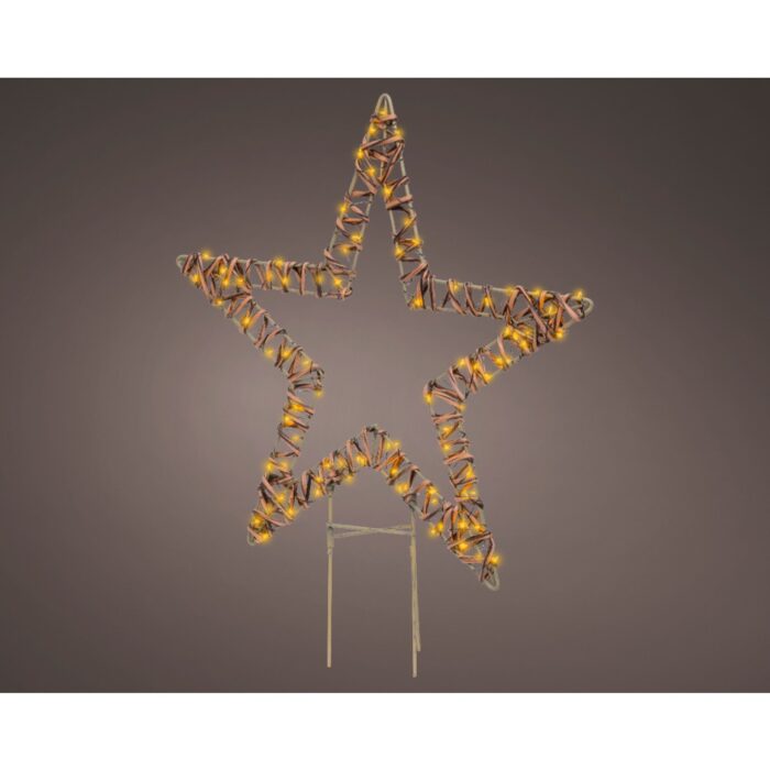 Micro LED stake light wicker steady buitenL.1 cm x W.48cm x H.54cm