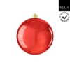 Bal onbreekbaar rood glanzend - d20cm