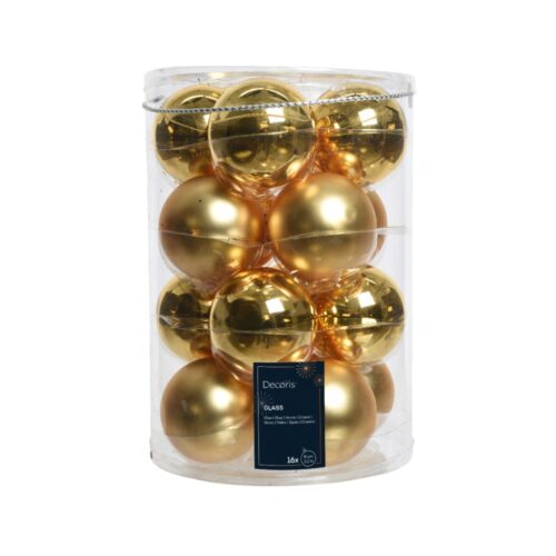 Kerstballen glas shiny,matt mixdia8cm
