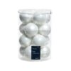 Kerstballen glas enamel,matt mixdia8cm