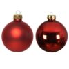 Kerstballen glas shiny,matt mixdia8cm