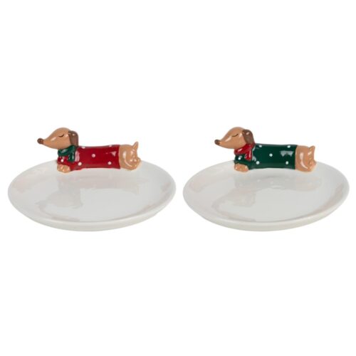 Bord Teckel Ø15cm 2 assorti (assortiment – willekeurige uitvoering)