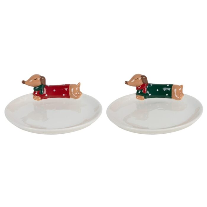 Bord Teckel Ø15cm 2 assorti (assortiment – willekeurige uitvoering)