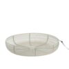 Kerst draadmand 31x6cm wit