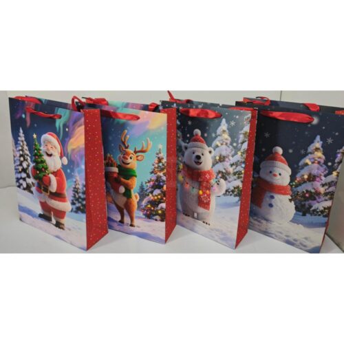 Papieren geschenktas 18x8x23 cm (assortiment – willekeurige uitvoering)