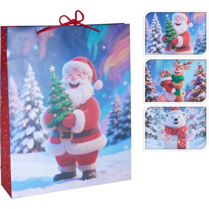 Papieren geschenktas 33x41 cm (assortiment – willekeurige uitvoering)