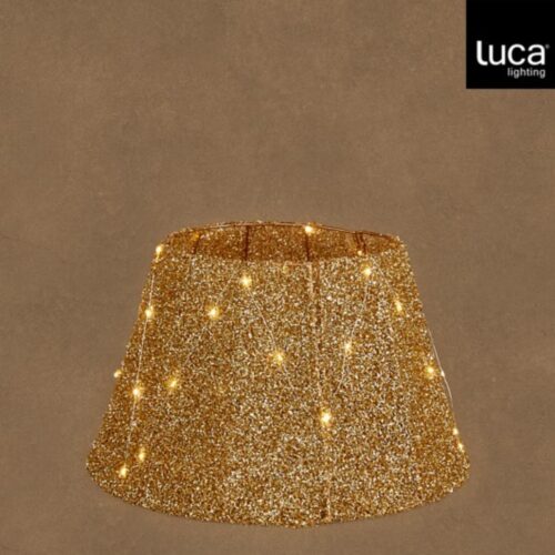 Treeskirt led goud 35L bo en timer - h30xd50cm
