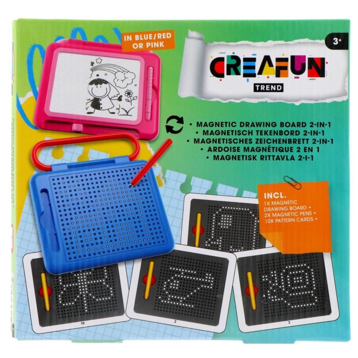Creafun trend magnetisch tekenbord 2 in 1  2 assorti (assortiment – willekeurige uitvoering)