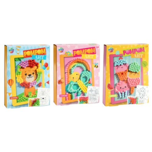 DIY Pompom maken inclusief frame 27x20cm 3 assorti (assortiment – willekeurige uitvoering)