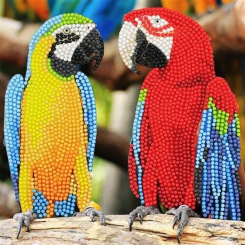 Crystal Art Kaart - Papegaai