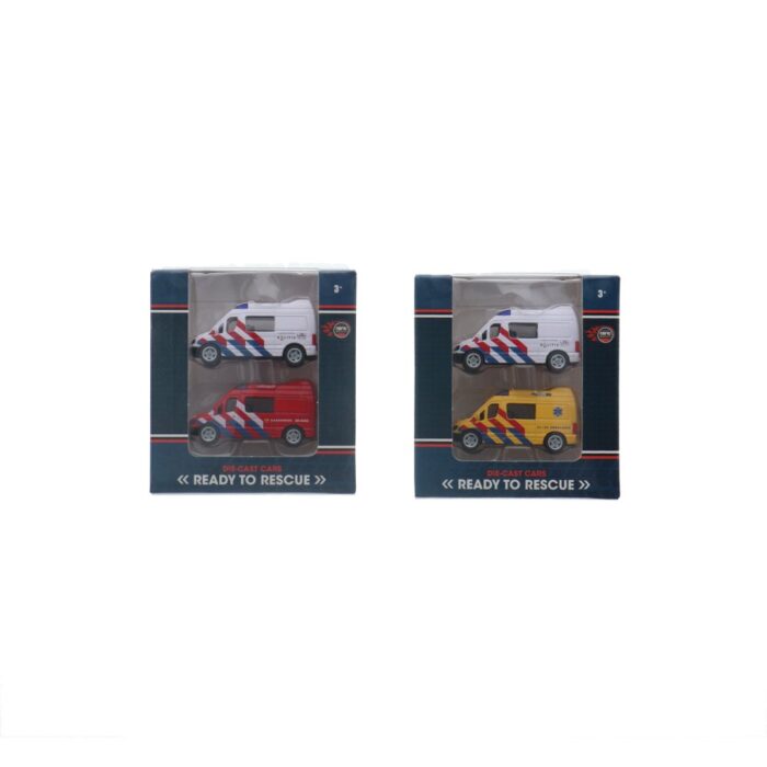 Rapid Wheels Diecast Hulpdienstvoertuig - 2 stuks