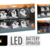 Halloween raamdecoratie met licht - set van 6