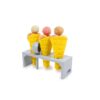 Houten ijshouder met ijsjes en ijsschep (assortiment – willekeurige uitvoering)