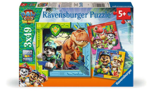 Ravensburger Paw Patrol Dino Movie: Paws, Claws and Raws! (3 x 49) – Puzzel 147 stukjes vanaf 5 jaar