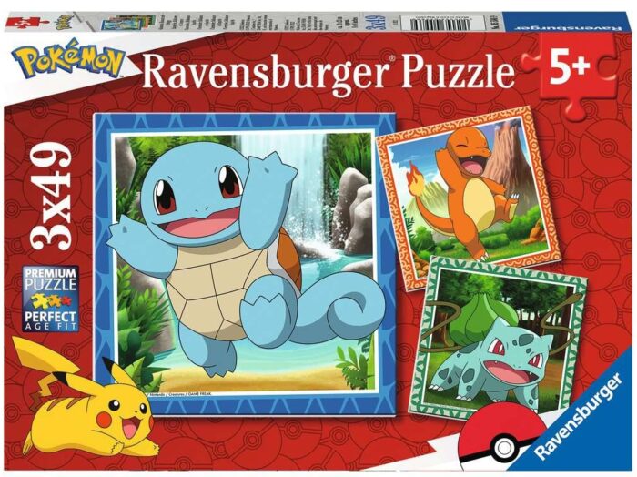 Pokemon Charmander, Bulbasaur and