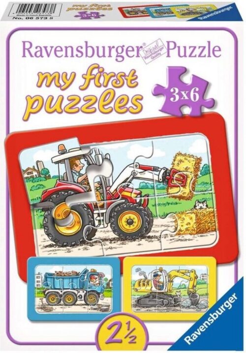 Graafmachachine Tractor en Kiepauto (3 x