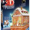 Lebkuchenhaus bei Nacht 3D (216) AANBIED