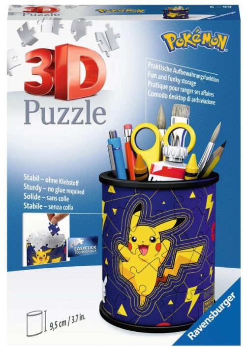 Ravensburger 3D Pennenbak Pokemon – 3D-puzzel 54 stukjes vanaf 6 jaar