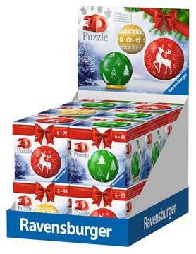 Display Puzzle Kerstballen 3D (12 stuks)