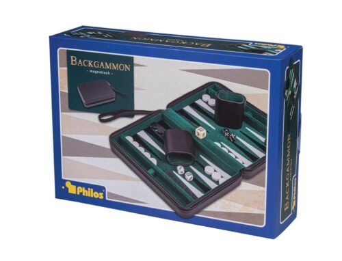 Philos Backgammon Reiskoffer Alonnisos Magnetisch, Met Handvat – Bordspel vanaf 6 jaar