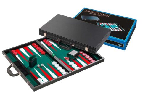 Backgammon Koffer Toernooi (Groen)