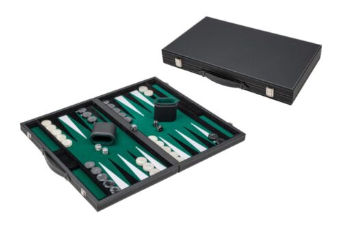 Backgammon, Zwart, Groen, Groot, Kunstle