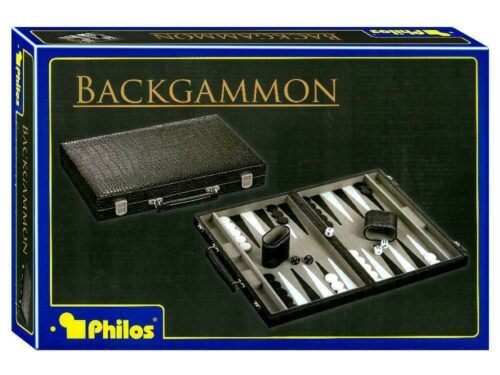 Backgammon Koffer Kunstleder medium