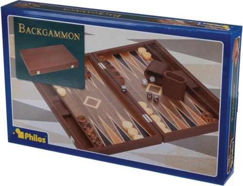 Backgammon Polyegos, groot kunstleer