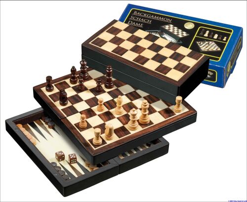 Reis Schaak/Dam/Backgammon Kassette Veld