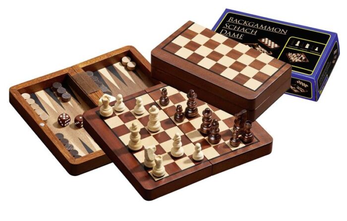 Reis Schaak/Dam/Backgammon Kassette Veld